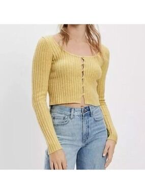 NWT American Eagle Button-Front Ribbed Cardigan S